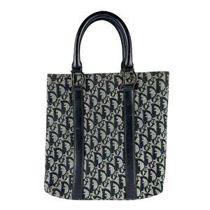 Dior Handbag Trotter Leather Canvas
